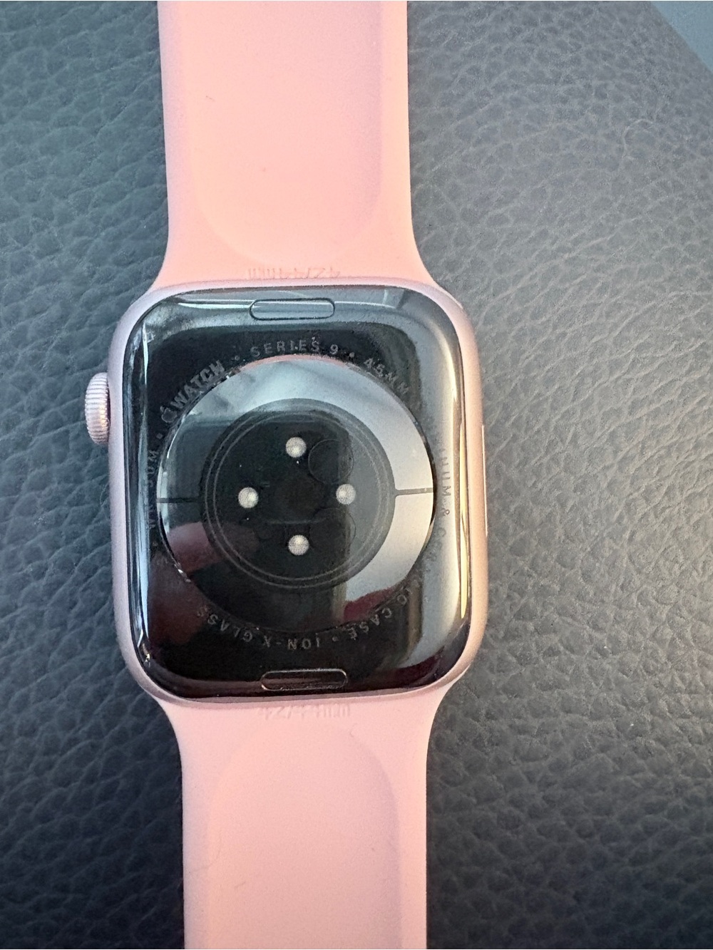 Series 9 45mm Apple Watch with Black Silicone Band and Pink Floral Print - Picture 5 of 7